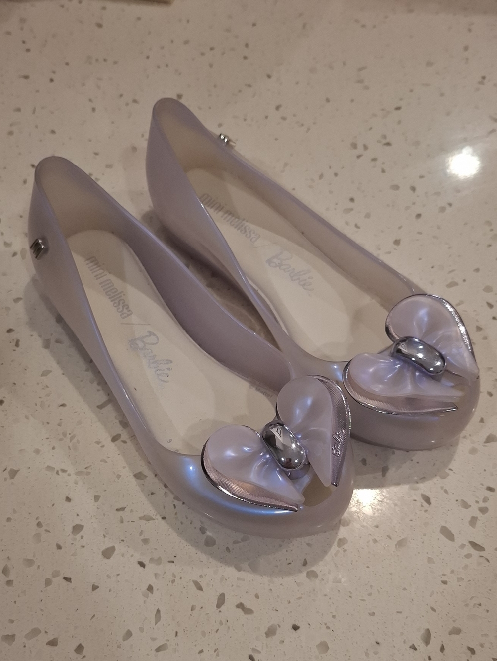 Mini Melissa X Barbie Blue Flats Girls Size 13